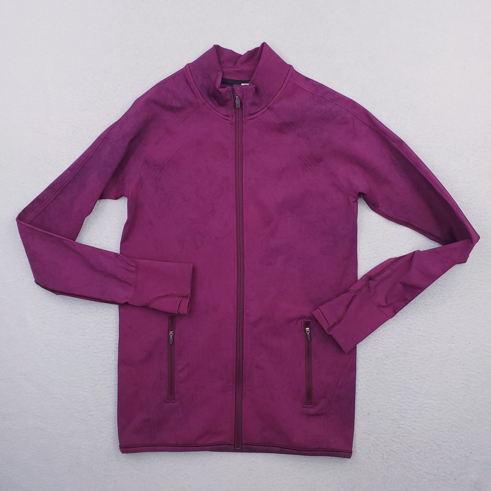 Lululemon Ebb To Train Jacket Womens 6 Purple Tie Dye Marble Athleisure Training